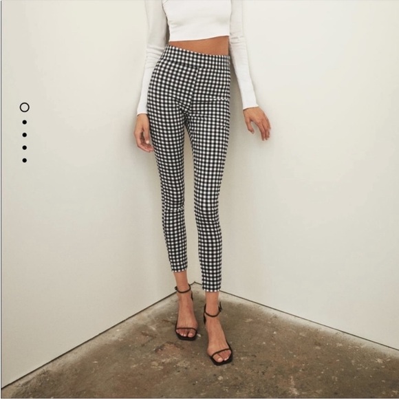 Zara Pants - Zara Black and White Check Gingham High Rise Pants size Medium
